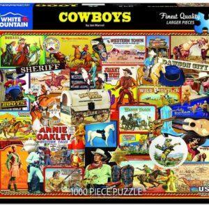 White Mountain Puzzles Cowboys 1000 Pieces