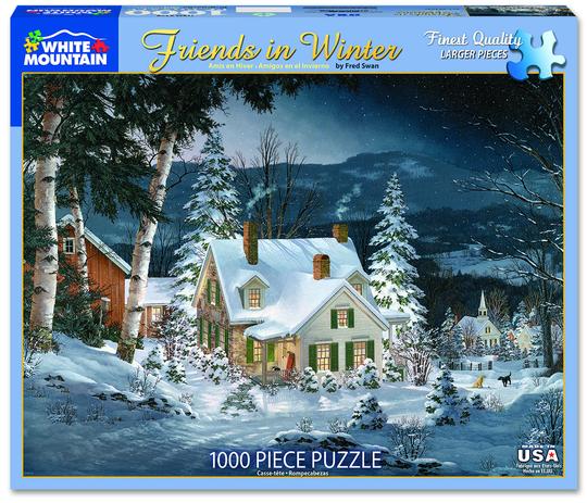 White Mountain Puzzles Friends In Winter 1000 Pieces