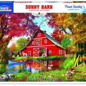 White Mountain Puzzles Sunny Barn 1000 Pieces