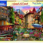 White Mountain Puzzles Sunset On The Canal 1000 Pieces