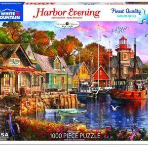 Whtie Mountain Puzzles Harbor Evening 1000 Pieces