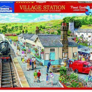 Whtie Mountain Puzzles Village Station 1000 Pieces