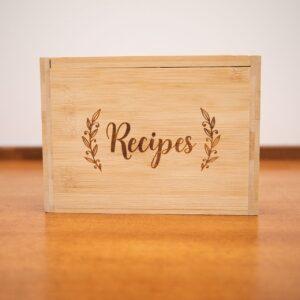 Bamboo Recipe Box Set
