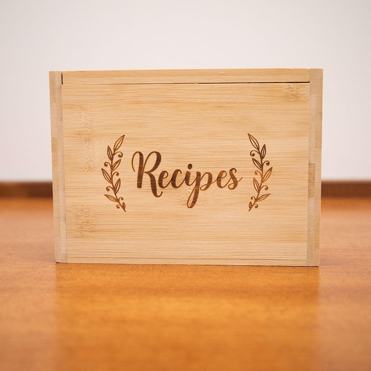 Bamboo Recipe Box Set