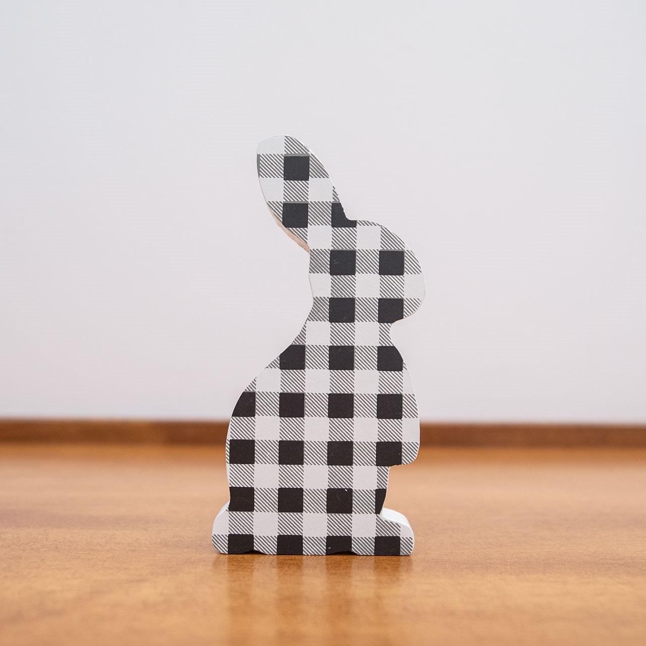 Black & White Buffalo Check Chunky Bunny