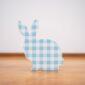 Blue & White Buffalo Check Chunky Bunny