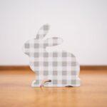 Gray & White Buffalo Check Chunky Bunny